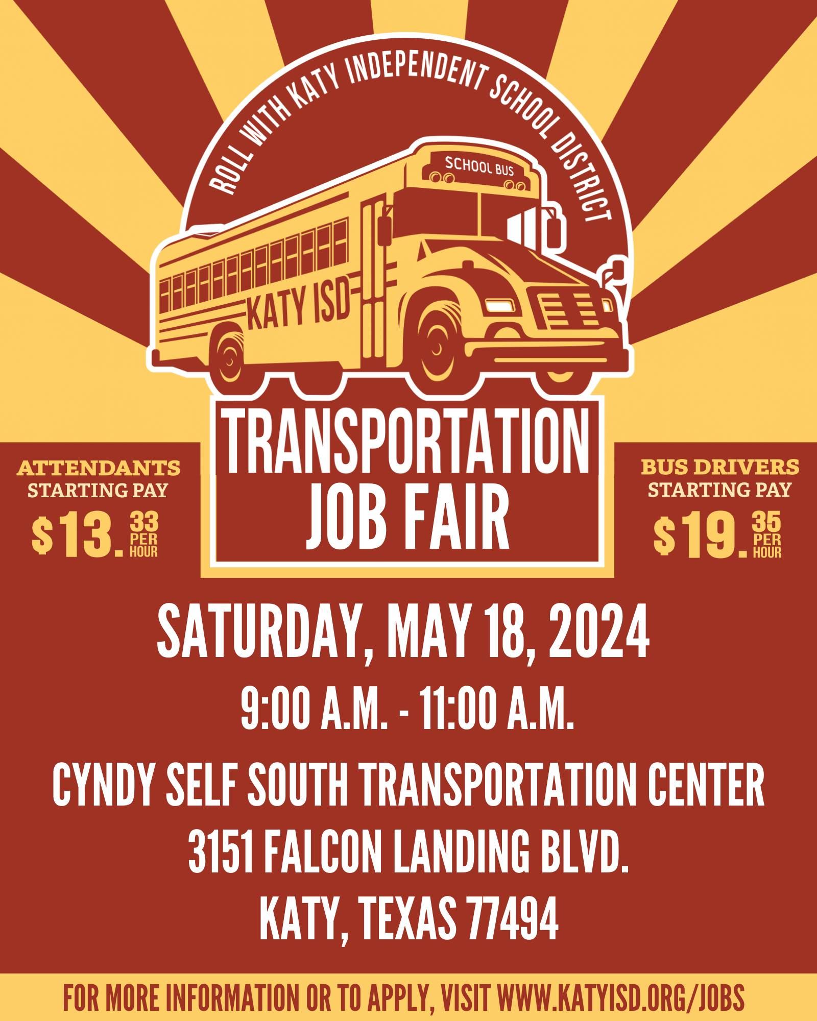 Transportation Job Fair flyer